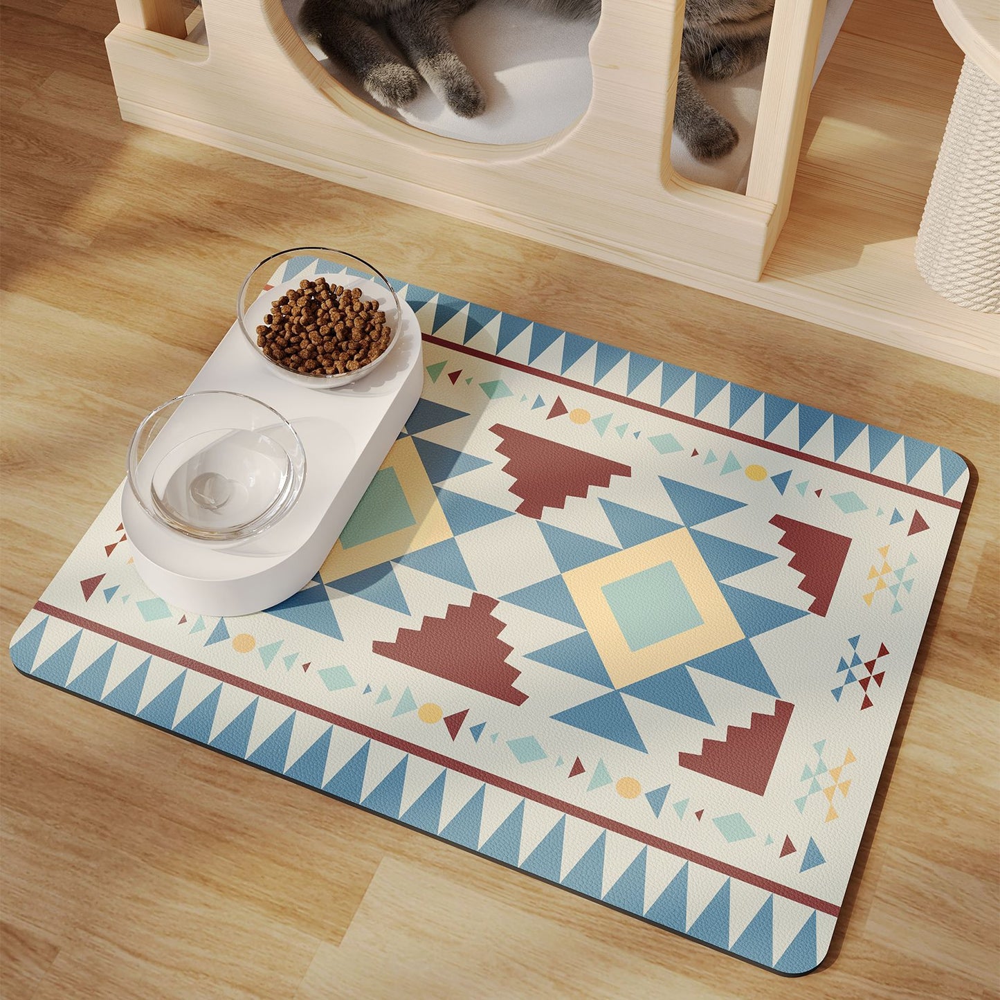 PelosettiShop minimalist water absorbing non slip pet feeding mat