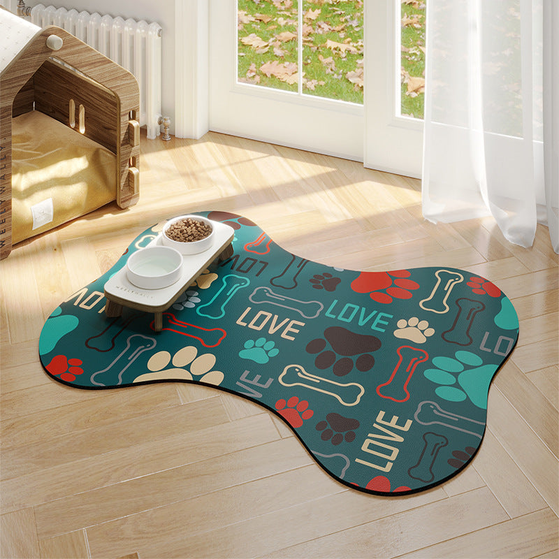 PelosettiShop minimalist water absorbing non slip pet feeding mat