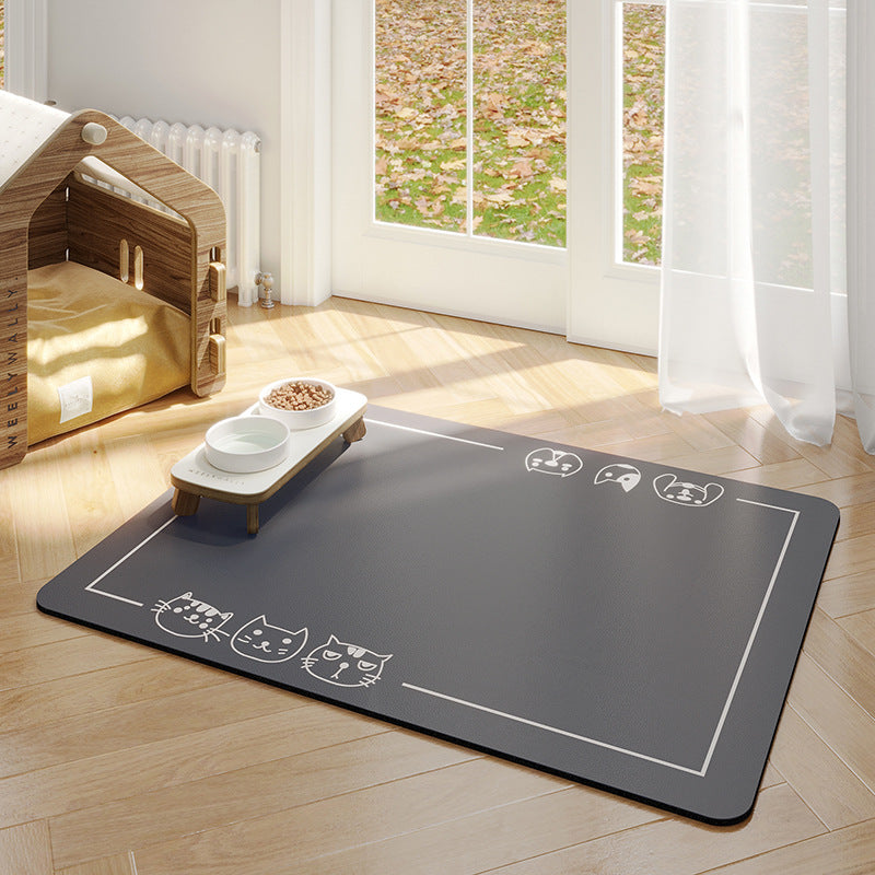 PelosettiShop minimalist water absorbing non slip pet feeding mat
