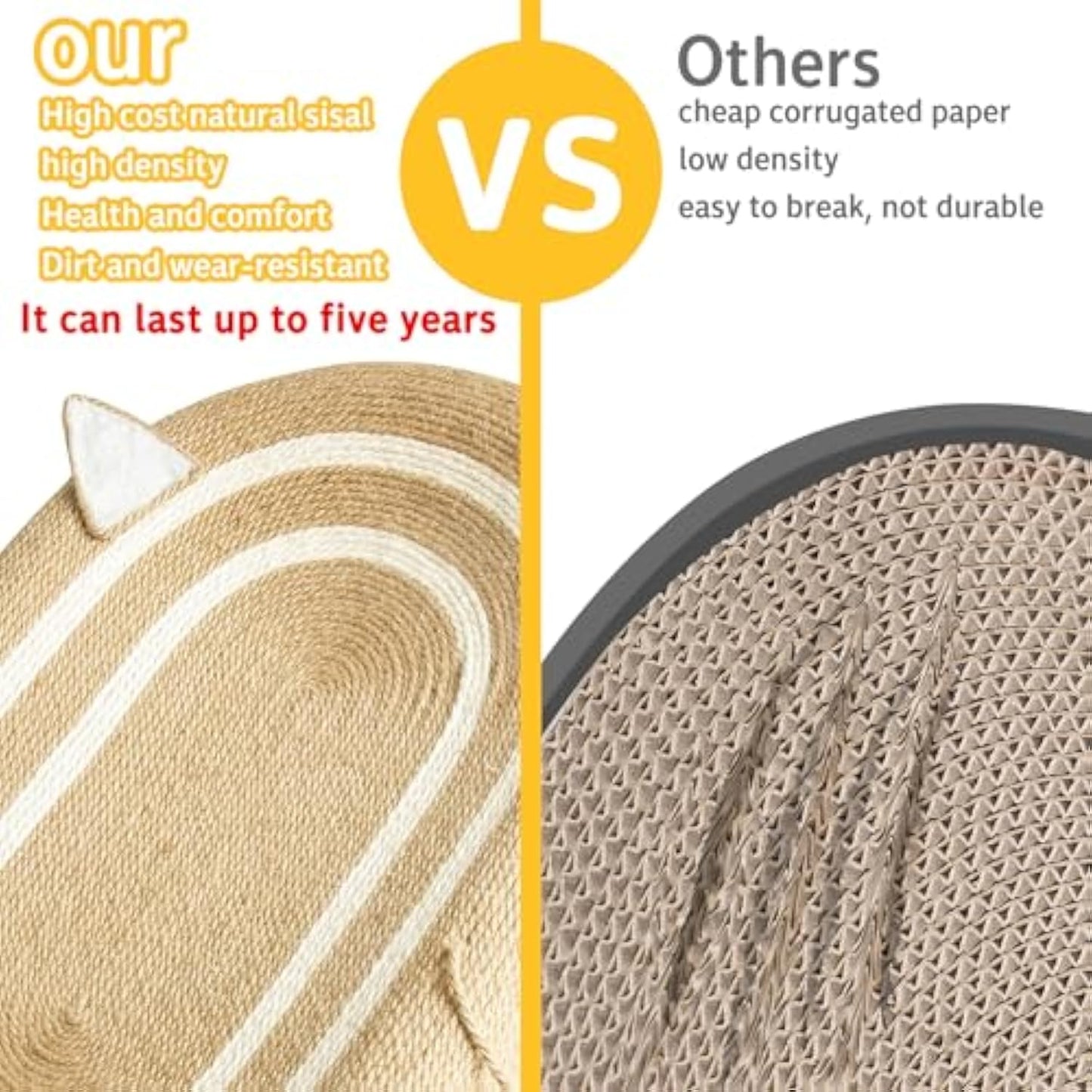 PelosettinShop 3-in-1 Sisal Cat Scratcher Bed