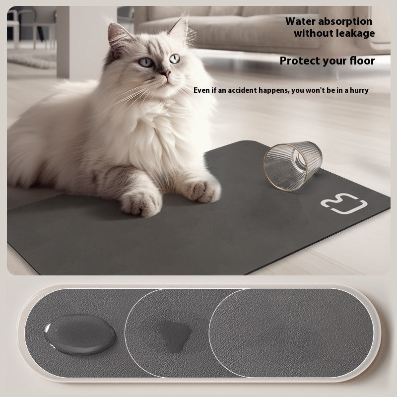 PelosettiShop minimalist water absorbing non slip pet feeding mat