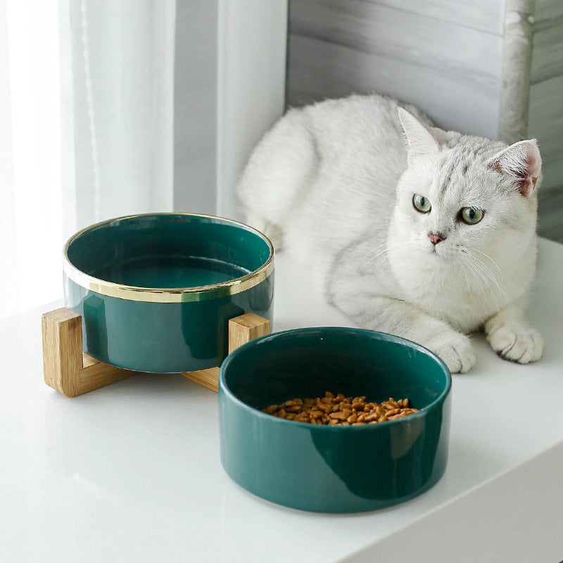 PelosettinShop Premium Ceramic Cat Food Bowl
