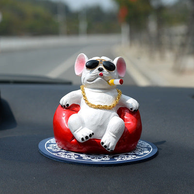 PelosettiShop creative society bully dog car ornament