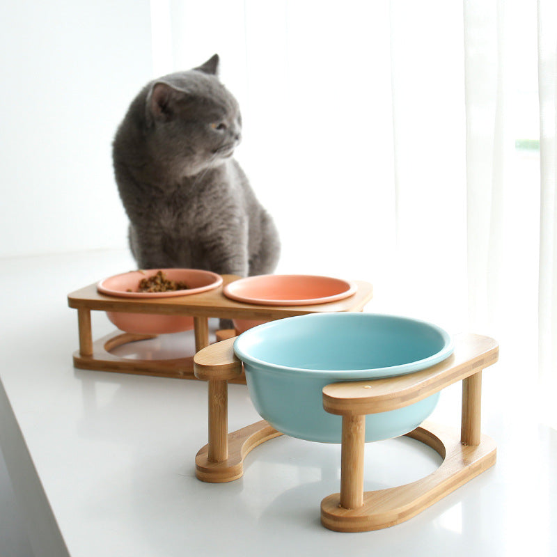 PelosettinShop Ceramic Cat Food Bowl Whisker Friendly