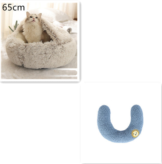 PelosettiShop 2-in-1 plush dog cat winter bed house