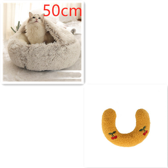 PelosettiShop 2-in-1 plush dog cat winter bed house