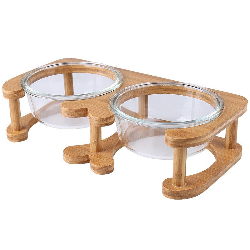 PelosettinShop Glass Cat Food Bowl Transparent Design