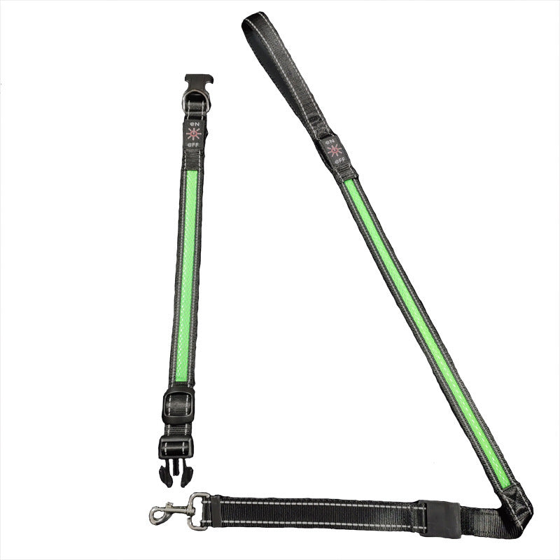 PelosettiShop usb charging portable led pet collar adjustable