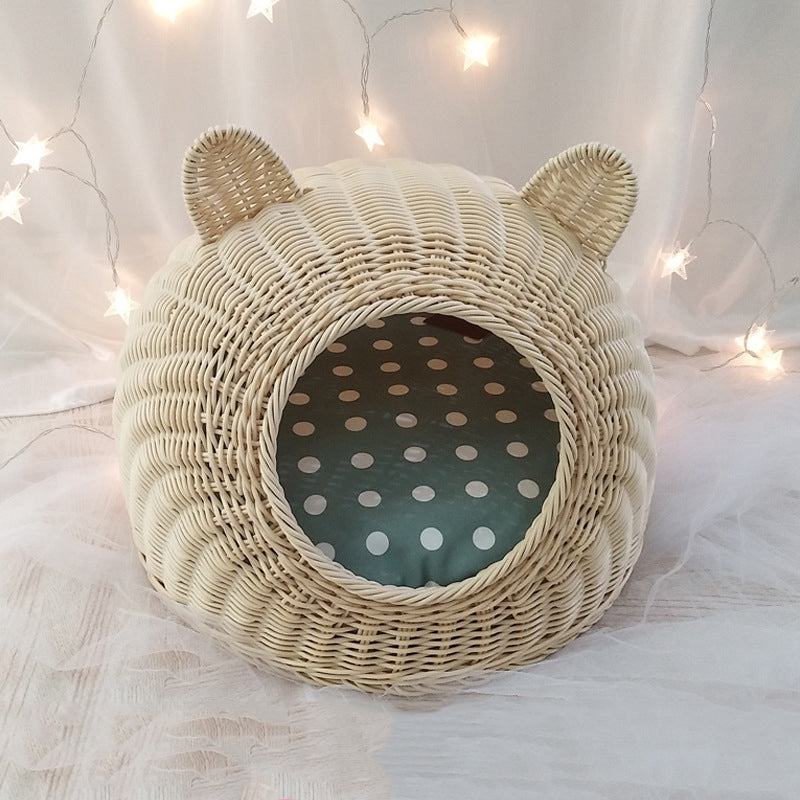 PelosettinShop Rattan Cat Litter Box Eco-Friendly