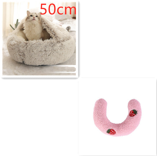 PelosettiShop 2-in-1 plush dog cat winter bed house