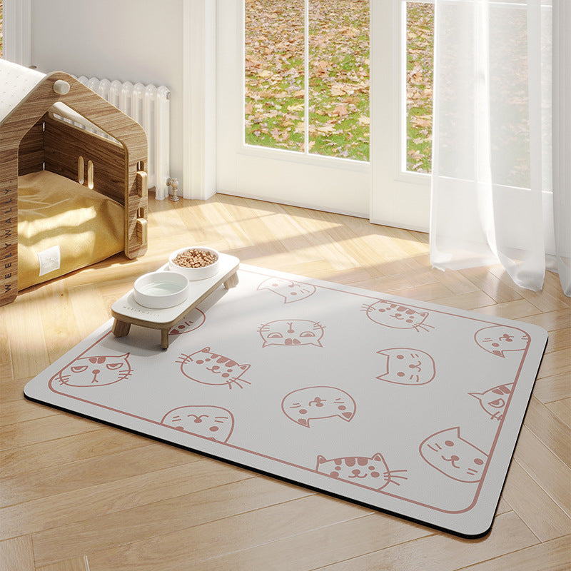 PelosettiShop minimalist water absorbing non slip pet feeding mat