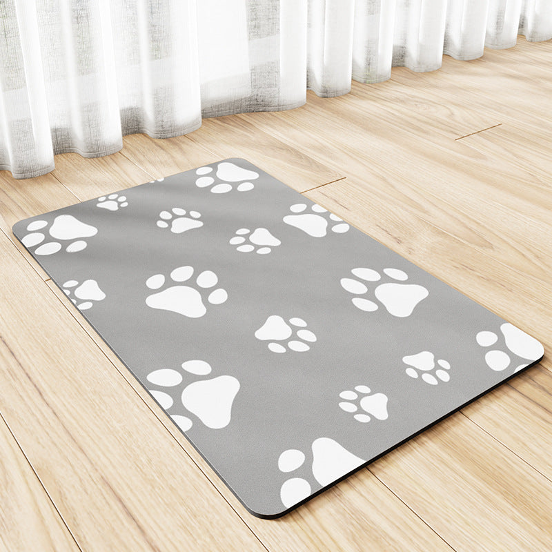 PelosettiShop minimalist water absorbing non slip pet feeding mat