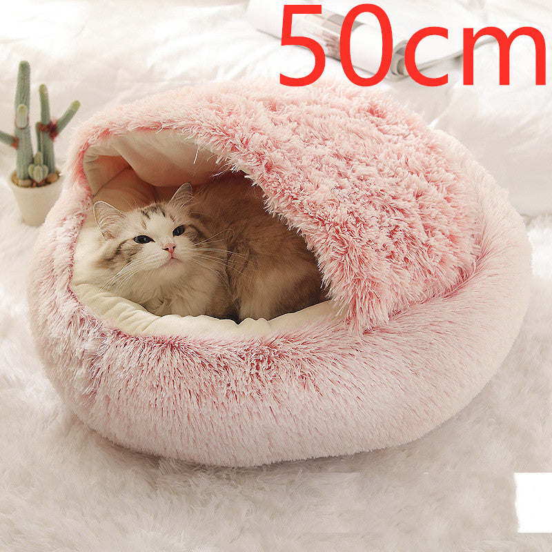 PelosettiShop 2-in-1 plush dog cat winter bed house