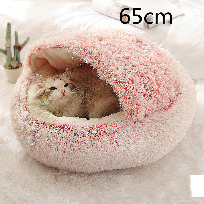 PelosettiShop 2-in-1 plush dog cat winter bed house