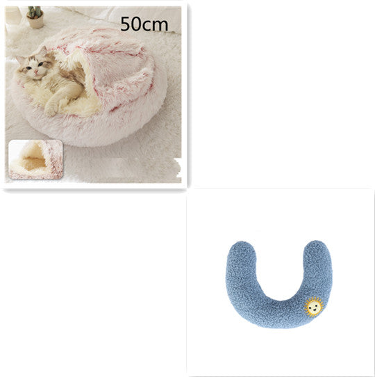 PelosettiShop 2-in-1 plush dog cat winter bed house