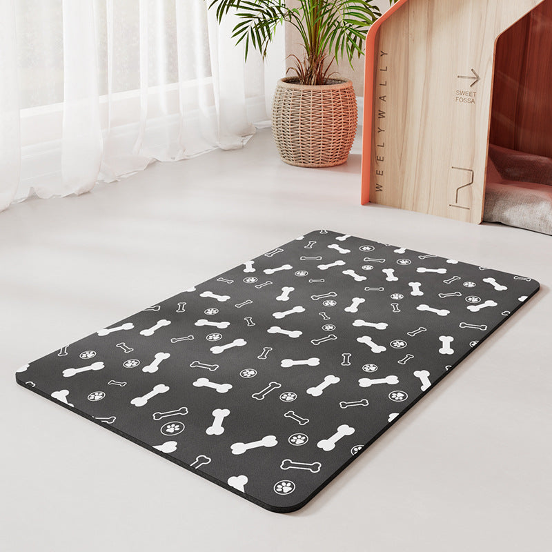 PelosettiShop minimalist water absorbing non slip pet feeding mat
