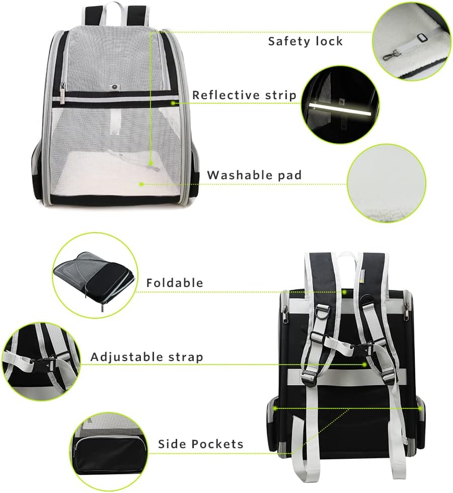 PelosettinShop Bubble Backpack Pet Carrier for Cats Dogs