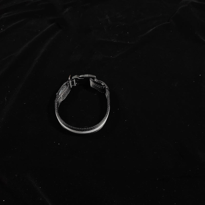 PelosettiShop usb charging portable led pet collar adjustable