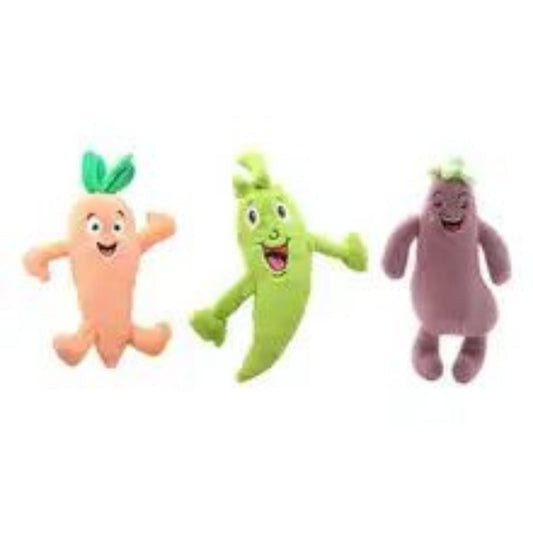 PelosettiShop plush vegetable squeaky chew dog toy
