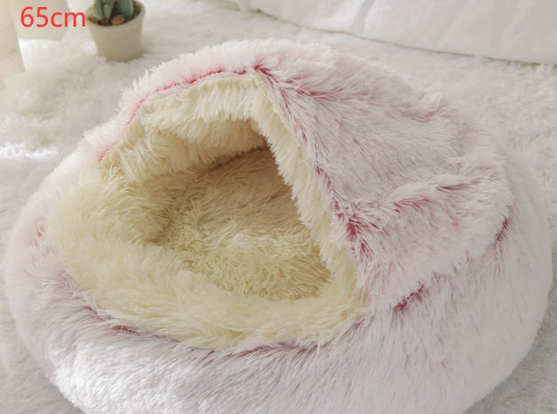 PelosettiShop 2-in-1 plush dog cat winter bed house