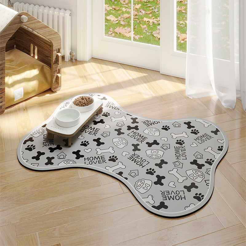 PelosettiShop minimalist water absorbing non slip pet feeding mat