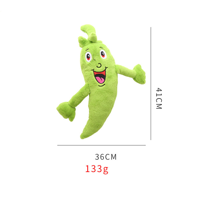 PelosettiShop plush vegetable squeaky chew dog toy