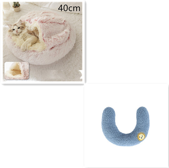 PelosettiShop 2-in-1 plush dog cat winter bed house