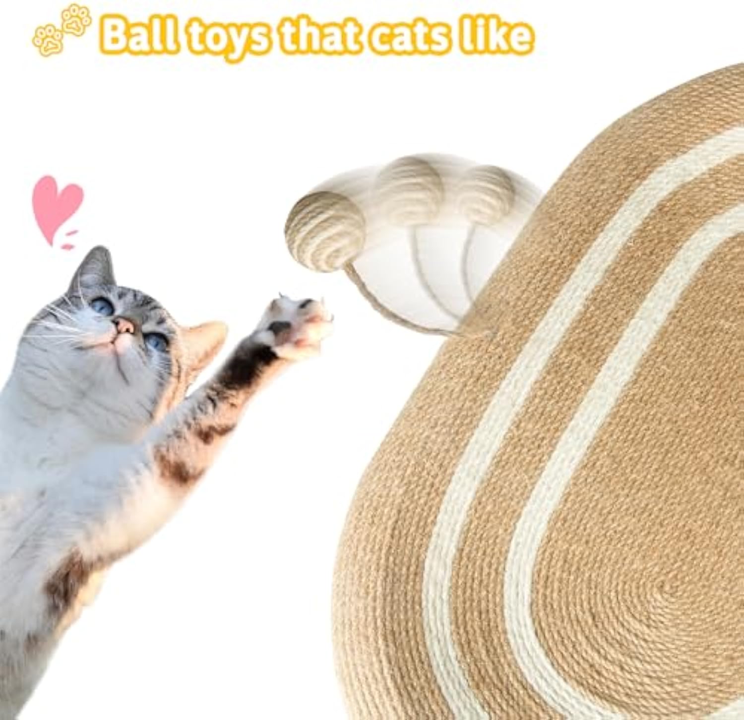 PelosettinShop 3-in-1 Sisal Cat Scratcher Bed