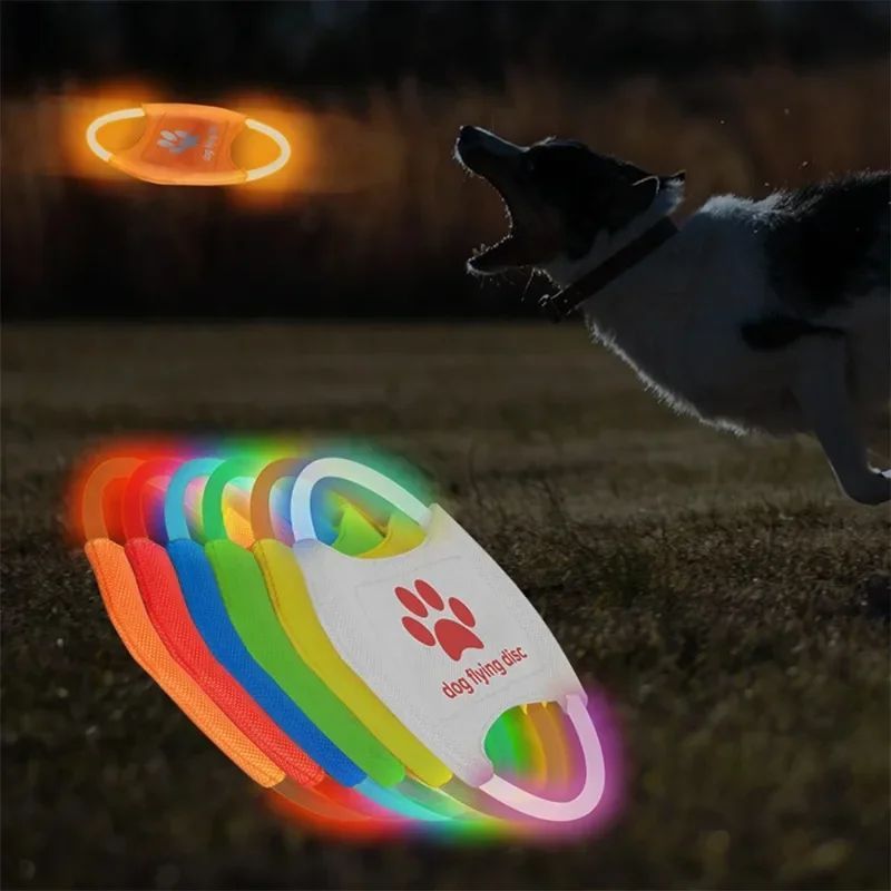 Dog Flying Discs Light Glowing LED LuminousTrainning Interactive Toys Game Flying Discs Dog Toy Pet Dog Accessories