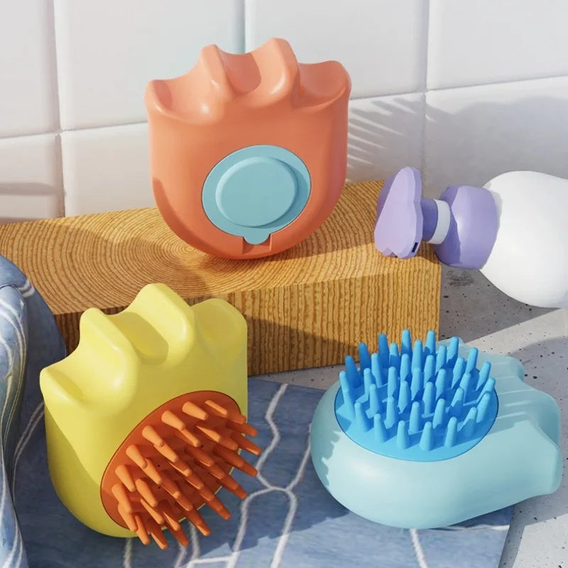 PelosettiShop pet bath brush massage comb with shampoo box
