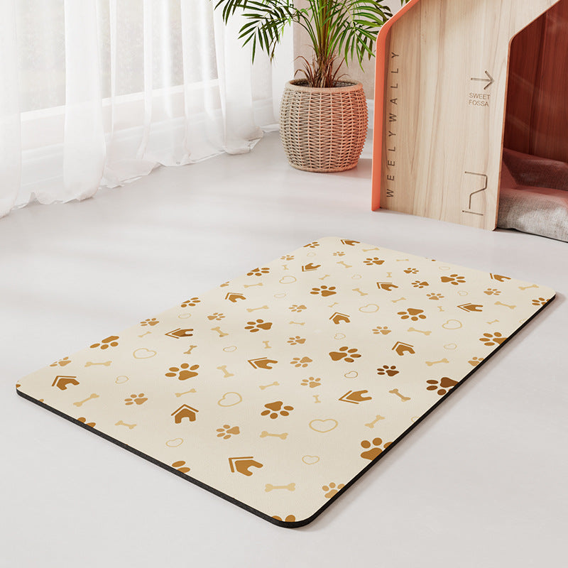 PelosettiShop minimalist water absorbing non slip pet feeding mat