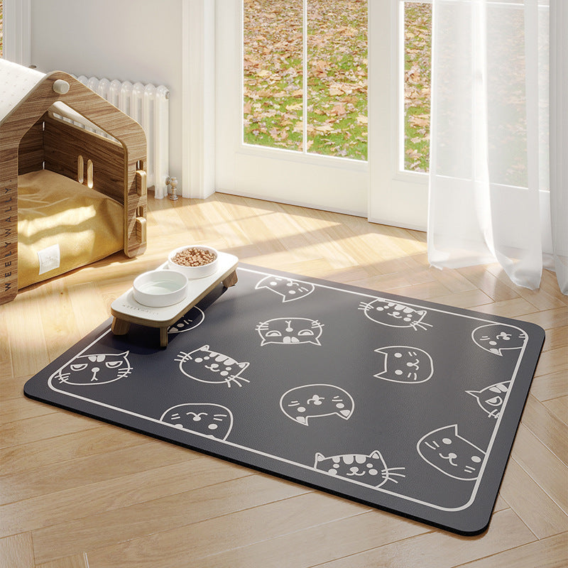 PelosettiShop minimalist water absorbing non slip pet feeding mat