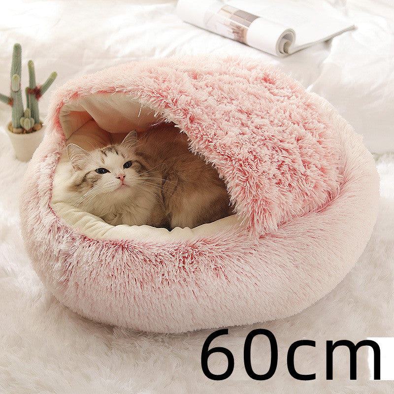 PelosettiShop 2-in-1 plush dog cat winter bed house