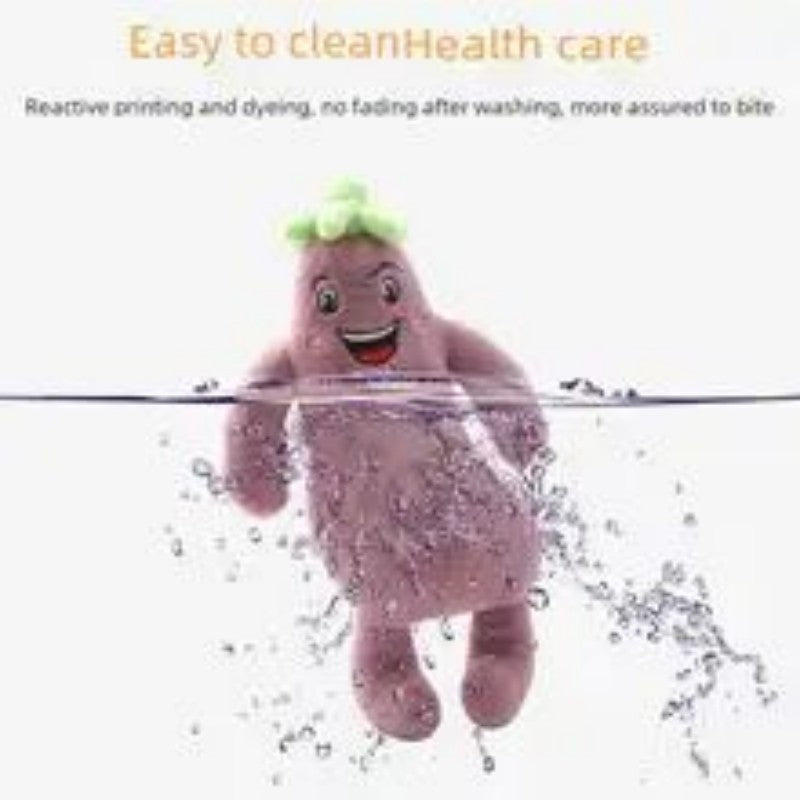 PelosettiShop plush vegetable squeaky chew dog toy