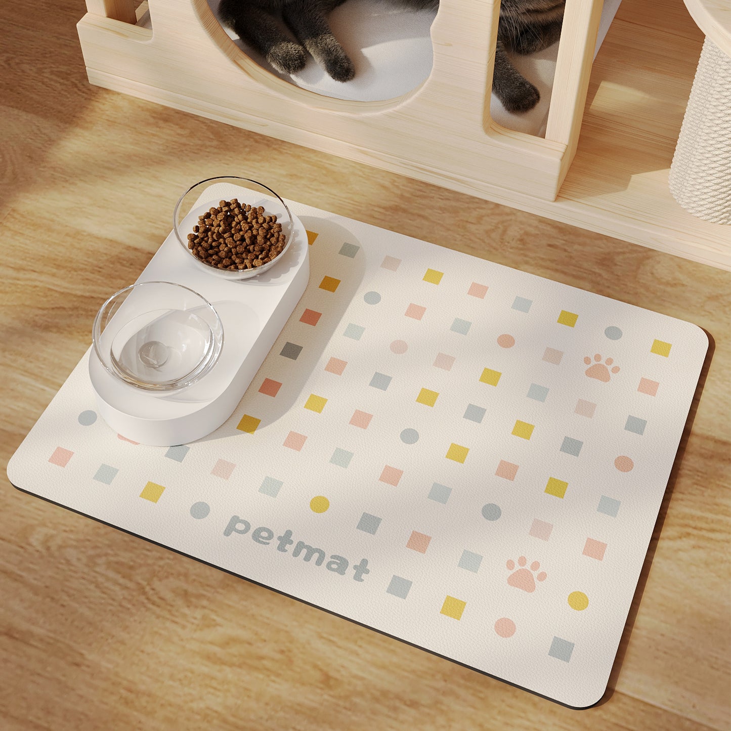PelosettiShop minimalist water absorbing non slip pet feeding mat