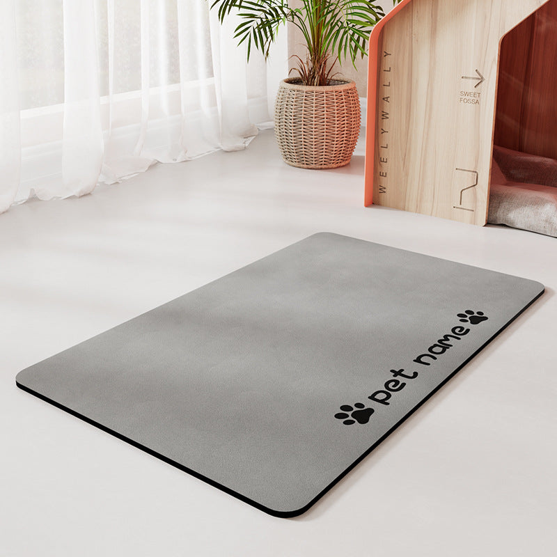PelosettiShop minimalist water absorbing non slip pet feeding mat